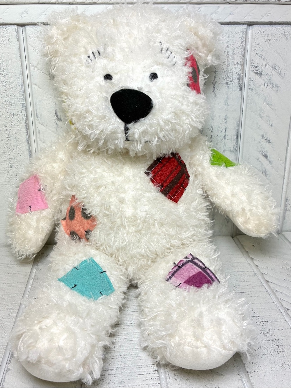 Cuzzie Created By The Comfort Crew For Military Kids Patchwork Teddy Bear 15”